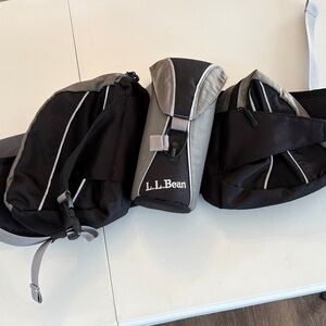 L.L. Bean Men's Black and Gray Belt Bag